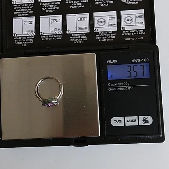 STERLING PURPLE DRUZY QUARTZ RING SIZE 7 - Picture 3 of 7